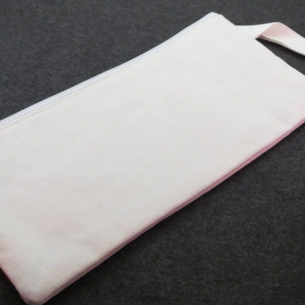 Coral Striped Long Zippered Wrist Travel Bag Curling Iron Flat Iron Cover NEW - Picture 3 of 7